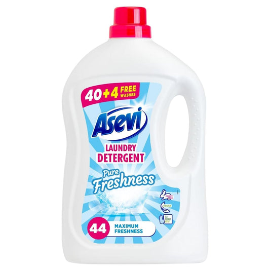 Asevi Laundry Detergent, Washing Liquid Detergent, Pure Freshness 44Washes 2376 ml