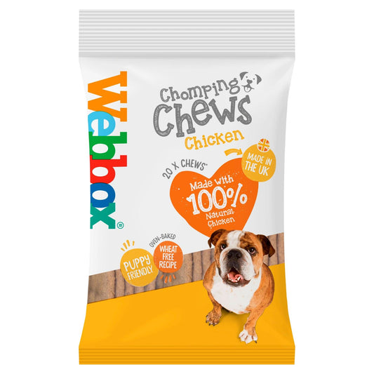 Webbox Meaty Chomping Chews Chicken Dog Treats 200g (Box of 10)