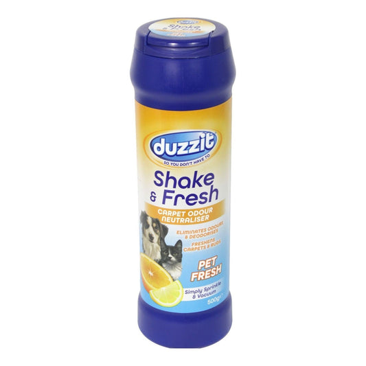 Duzzit Shake & Fresh Pet Fresh Carpet Odour Neutraliser 500g