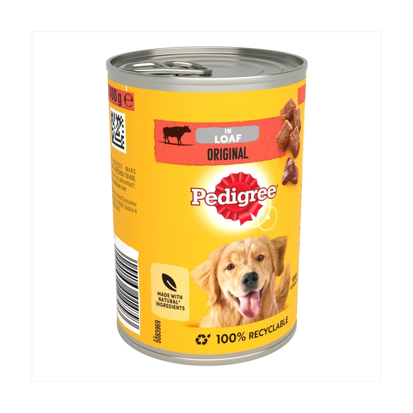 PEDIGREE Dog Tin Original in Loaf Dog Wet Food 400g (Box of 12)