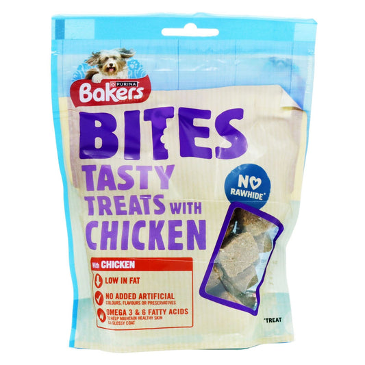 Bakers Bites Tasty Dog Treats With Chicken 130g (Box of 12)