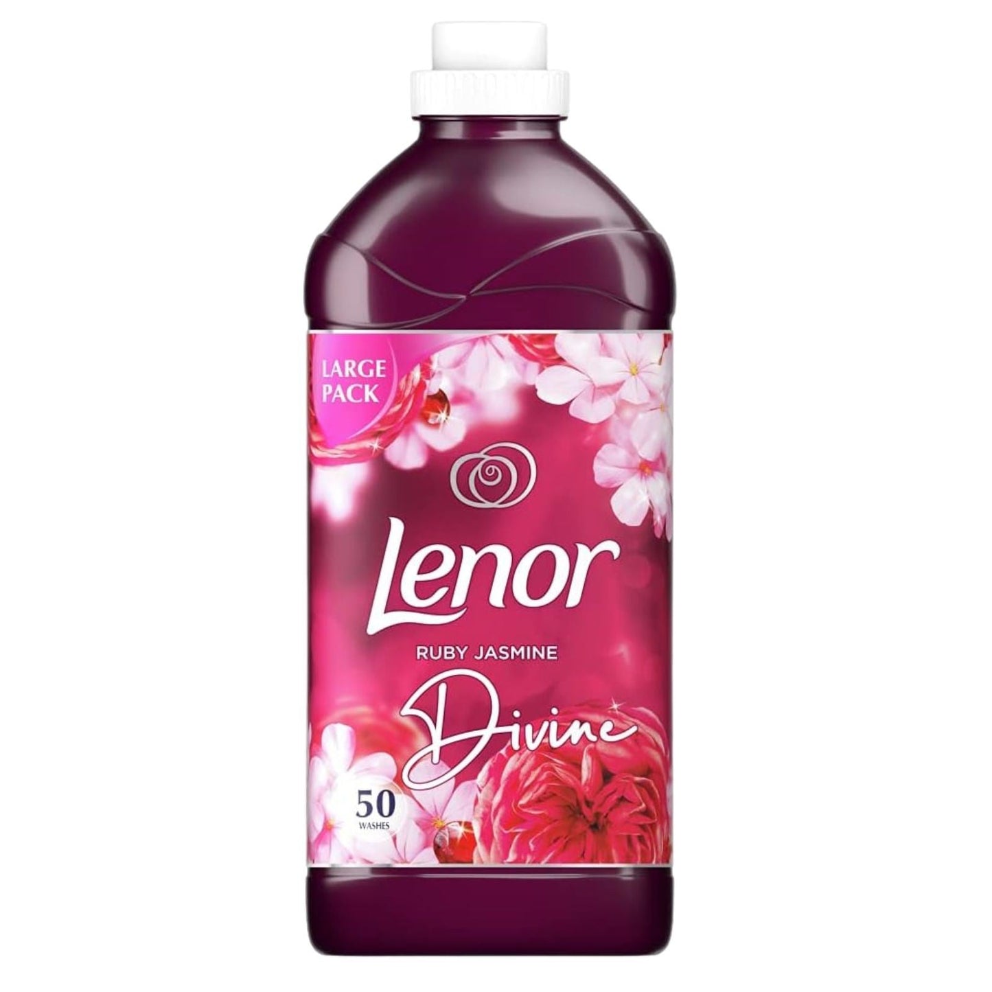 Lenor Divine Fabric Conditioner, Ruby Jasmine, 50 Washes, 1.75L