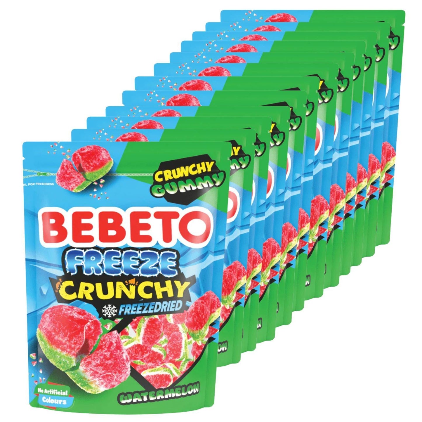 Bebeto Freeze Dried Gummy Watermelon Slices 35g (Box of 12)