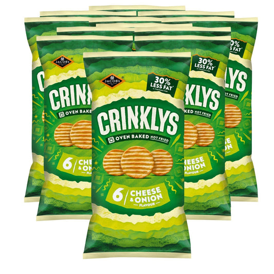 Jacob's Crinklys Cheese & Onion 6 Pack 138g (Box of 12)