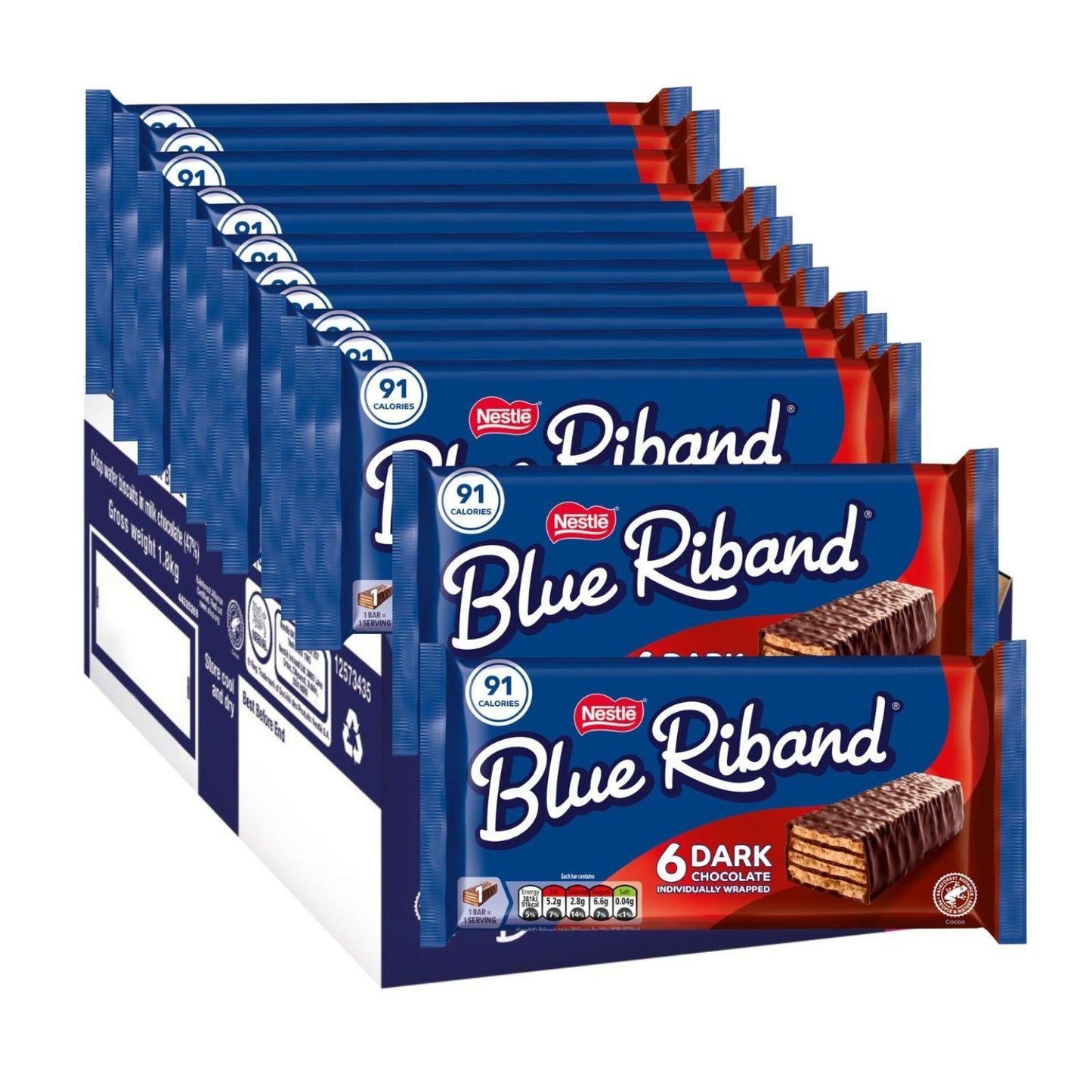 Blue Riband Dark Chocolate Wafer Bars 6 Pack (Box of 26)