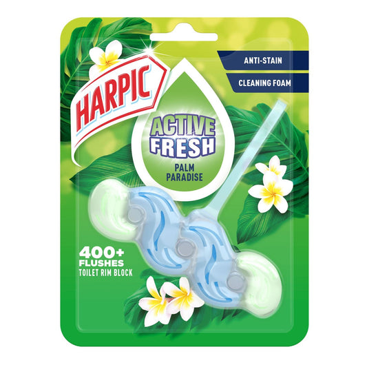 Harpic Active Fresh Palm Paradise Toilet Rim Block 35g