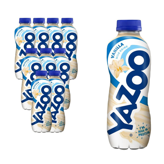 YAZOO Vanilla Milkshake Milk Drink, High in Protein & Calcium, 400 ml (Box of 10)
