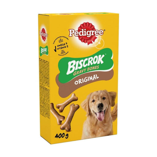 Pedigree Original Biscrok Gravy Bones Dog Treats  400g (Box of 12)
