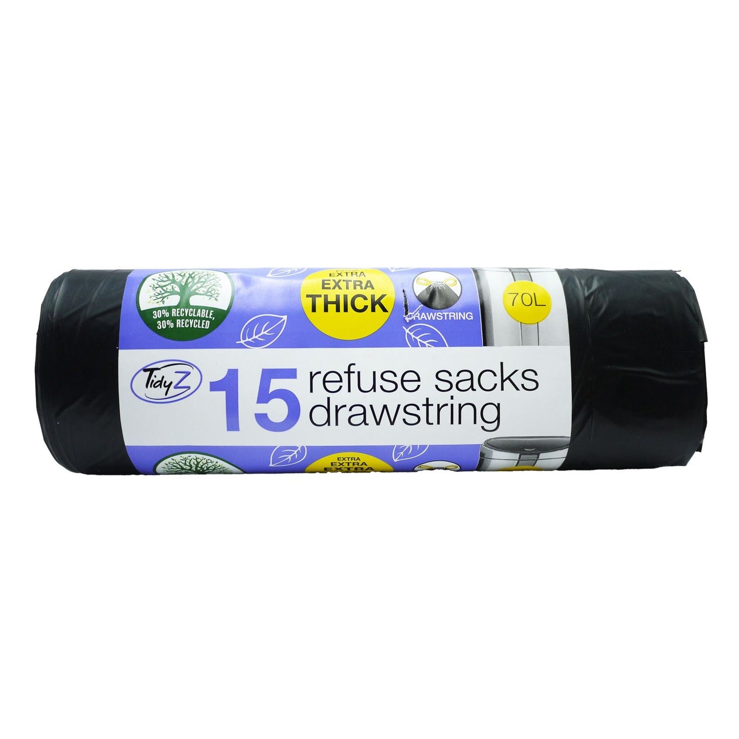 Tidyz Refuse Drawstring Extra Thick 70 L 15 's