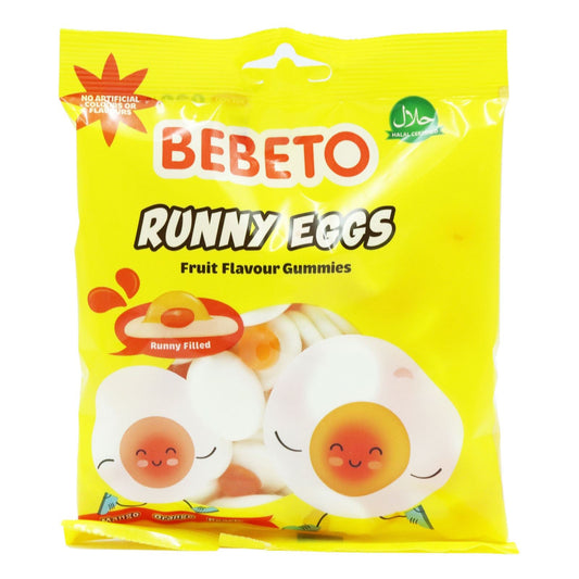 Bebeto Runny Eggs Gummy Sweets 130g (Box of 10)