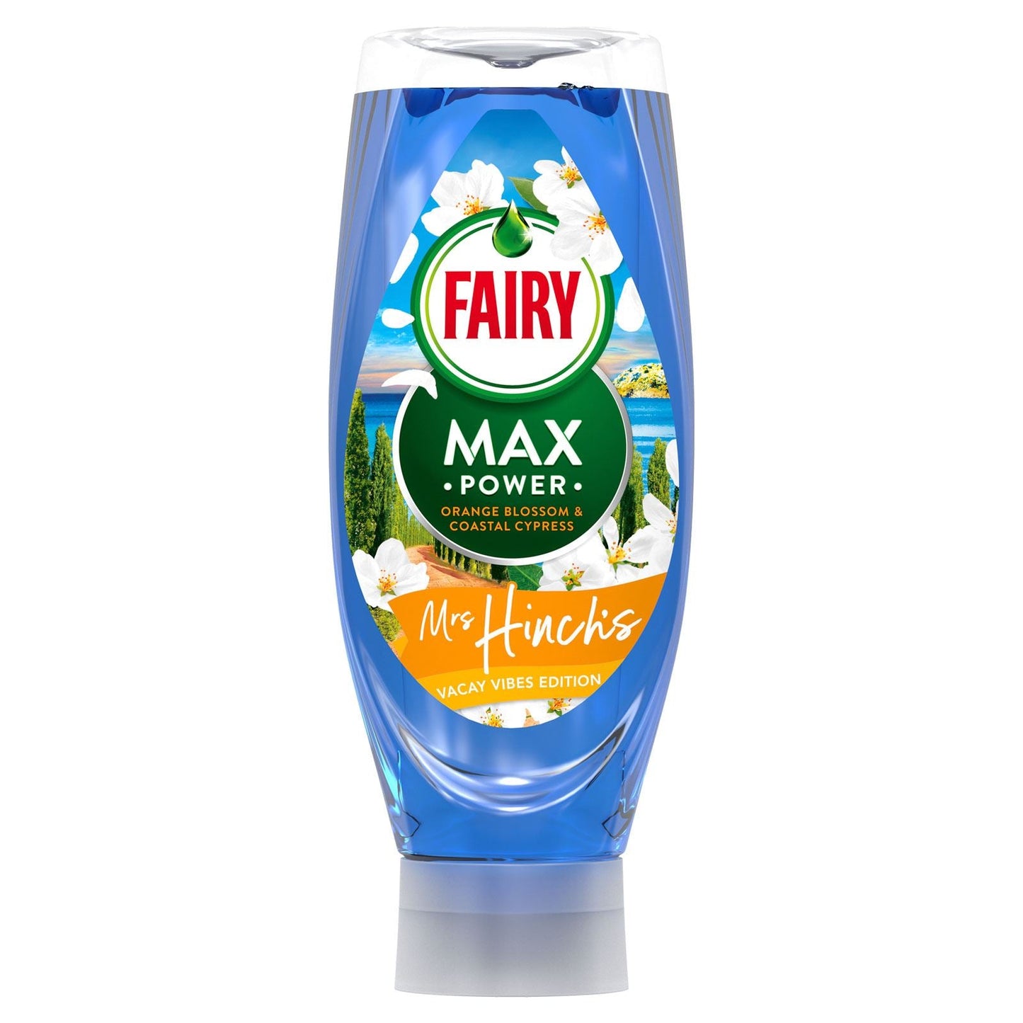 Fairy Max Power Mrs Hinchs Vacay Vibes Orange Blossom & Coastal Cypress Washing Up Liquid 640ml