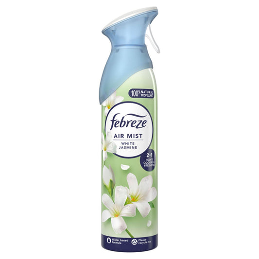 Febreze Air Freshener Spray, Air Mist  White Jasmine Beauty Scent 185ml