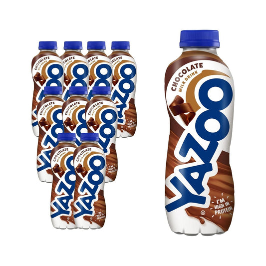 YAZOO Chocolate Milkshake Milk Drink, High in Protein & Calcium, 400 ml (Box of 10)